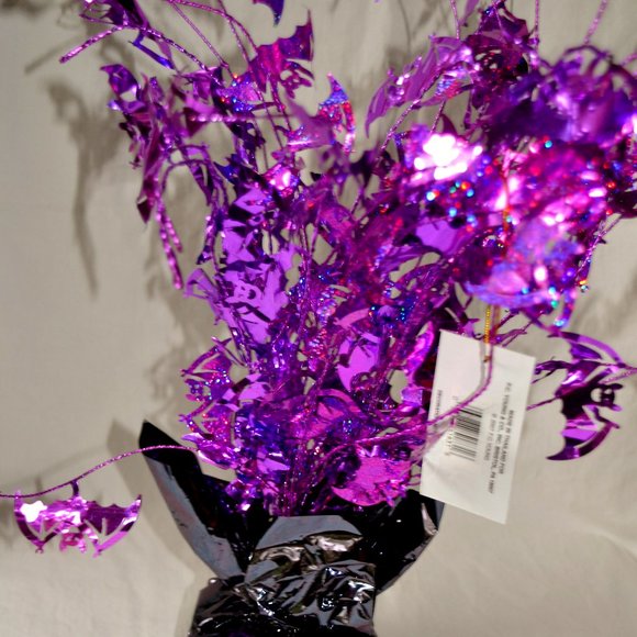 Halloween Bats Purple Foil Bats Table Decoration - Picture 1 of 1